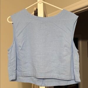 A New Day linen blend button back tank